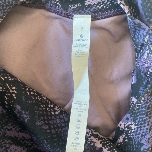 Lululemon Align Pant ll 25” Size 6 Rip Wave Purple Thunder Black 7/8 Legging - Picture 6 of 7
